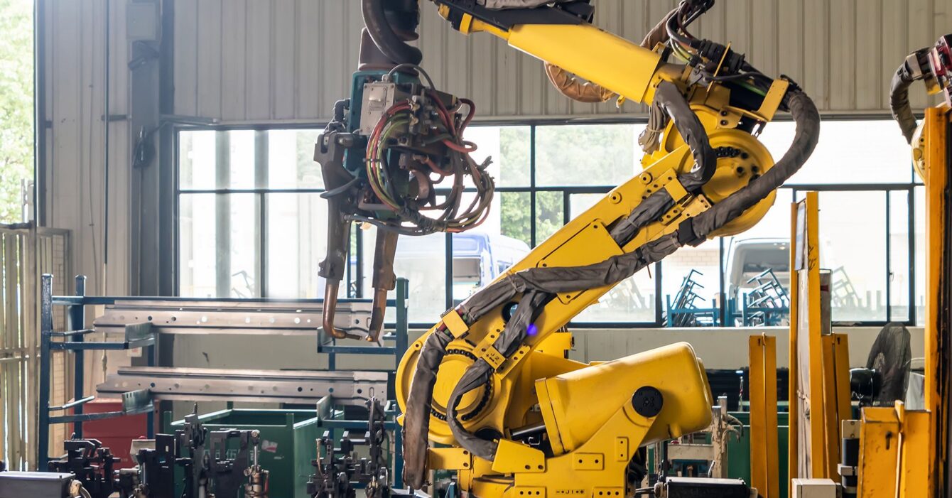 Robot arm production line