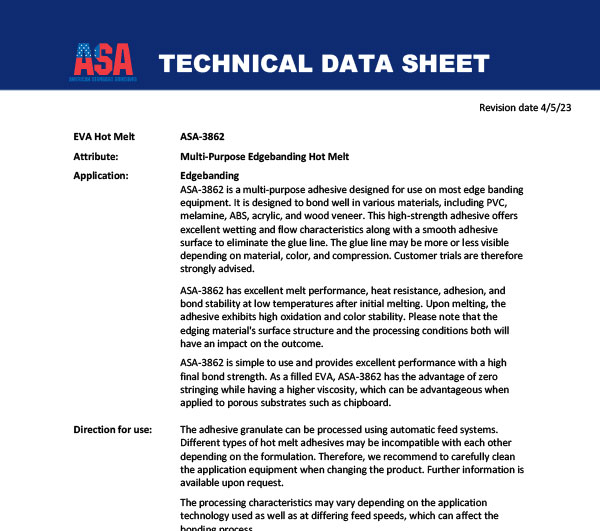 Multi-Purpose Edgebanding Hot Melt TDS